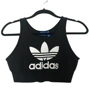 Adidas Logo Black Athletic Racerback Tank Bra Size Small